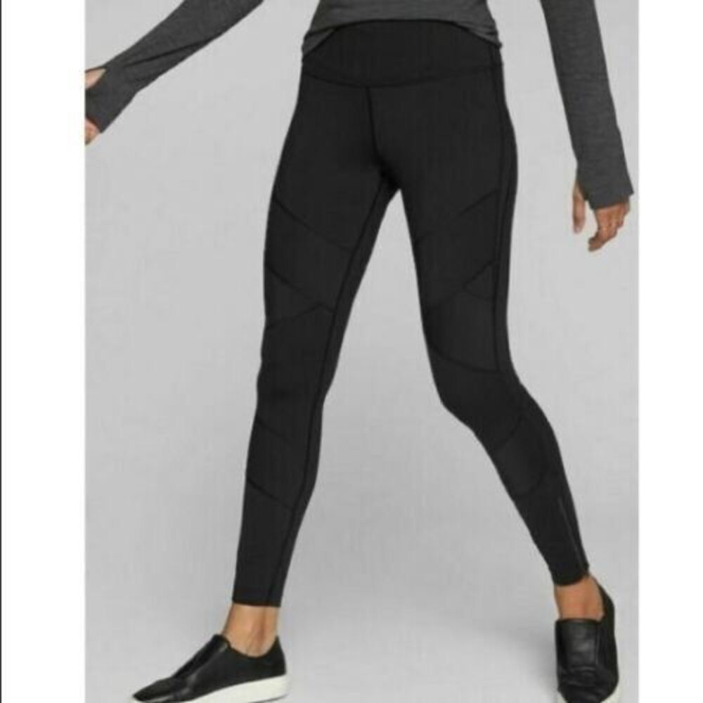 ATHLETA Sophia Street Moto Tight High Rise Ankle Zip Yoga in Black Size S